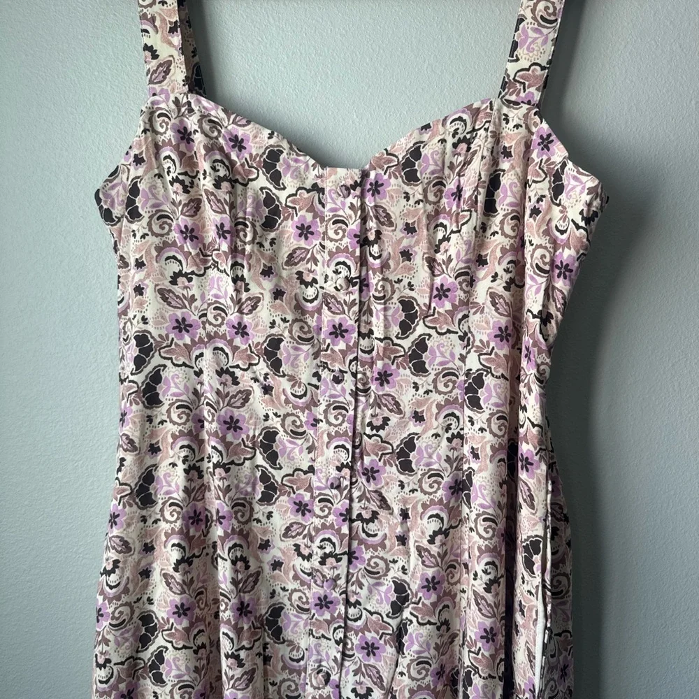 Z Supply Floral Print Dress in Purple and Pink - Picture 2 of 5